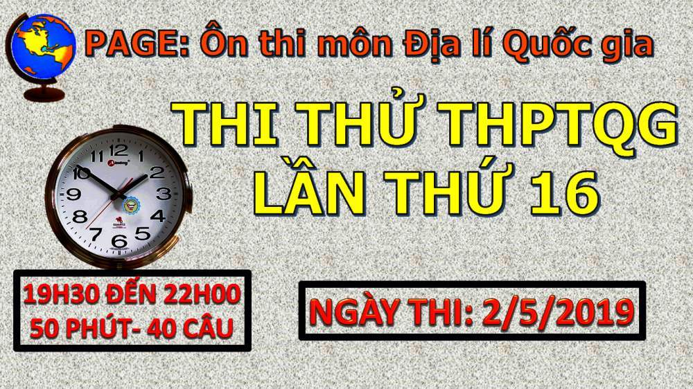 THI THỬ LẦN THỨ 16