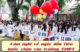 Đề bài: Cảm xúc về ngày đầu tiên bước vào trường thpt