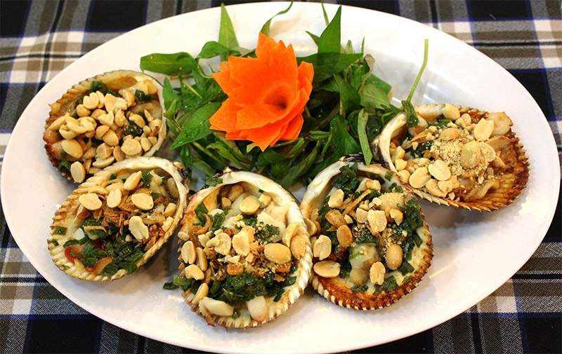 Sò lông nướng mỡ hành