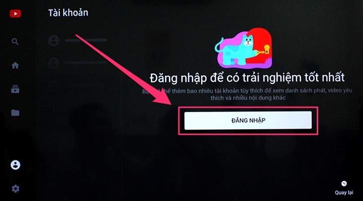 Cách đăng nhập tài khoản youtube trên Smart tivi Sharp 2018