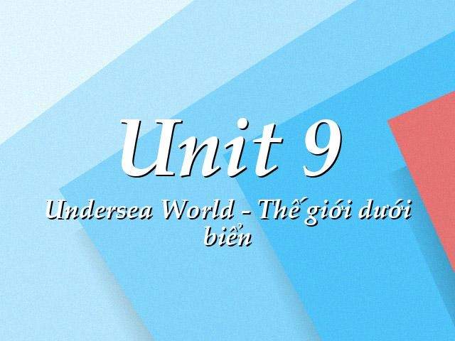 Từ vựng Tiếng Anh lớp 10 Unit 9: Undersea World
