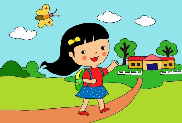Tả con đường từ nhà đến trường lớp 5 mẫu 1