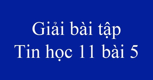 Giải bài tập Tin học 11 bài 5