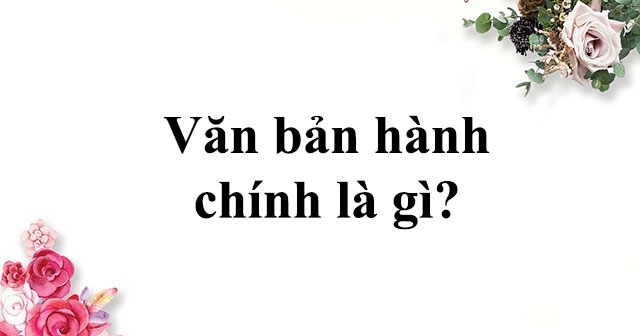 Văn bản hành chính là gì?
