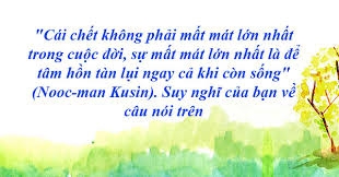 Cái chết không phải mất mát lớn nhất trong cuộc đời