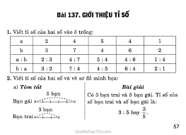 Bài 137: Giới thiệu tỉ số