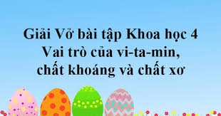 Khoa học 4 Bài 6: Vai trò của vi-ta-min, chất khoáng và chất xơ