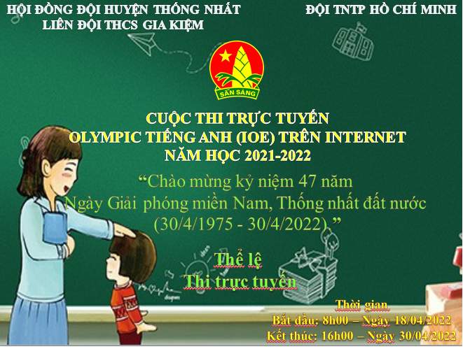 Cuộc Thi Olympic Tiếng Anh Trên Internet (IOE) Năm Học 2021-2022